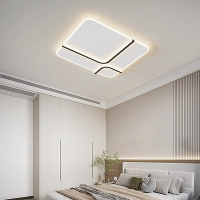 Modern Simplicity Round Iron Acrylic Aluminum LED Flush Mount Ceiling Light For Bedroom