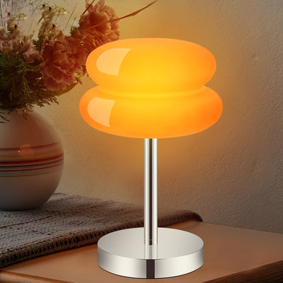 Contemporary Creative Tart Iron Glass LED Table Lamp For Bedroom