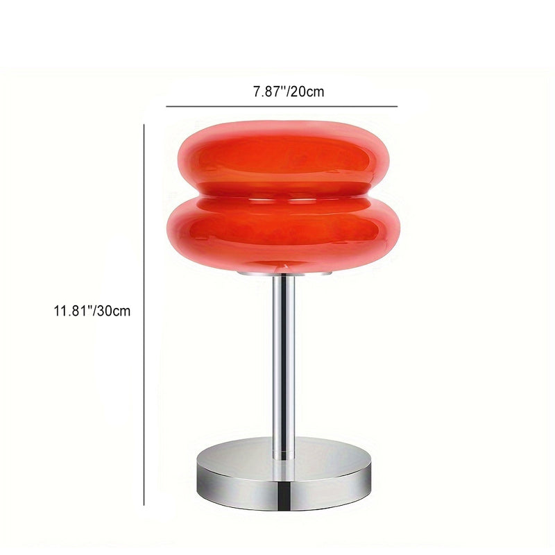 Contemporary Creative Tart Iron Glass LED Table Lamp For Bedroom