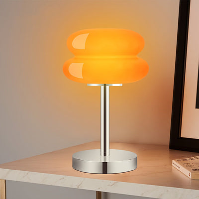 Contemporary Creative Tart Iron Glass LED Table Lamp For Bedroom