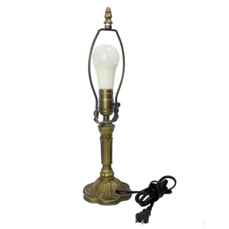 Traditional Tiffany Dome Metal Glass 1-Light Table Lamp For Bedroom