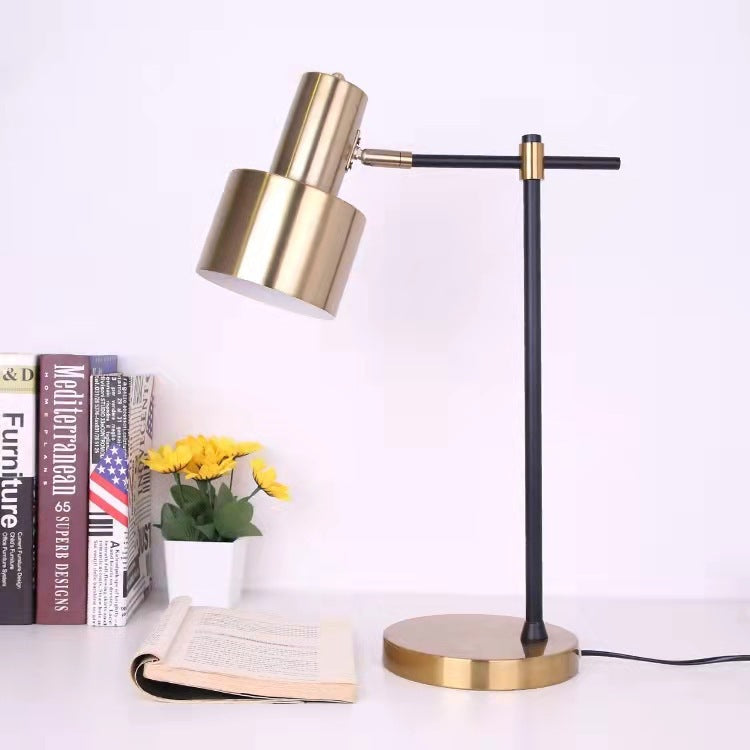 Modern Simplicity Cylinder Iron Metal 1-Light Table Lamp For Bedroom