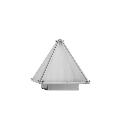 Modern Art Deco Pyramid Stainless Steel Glass LED Table Lamp For Bedroom