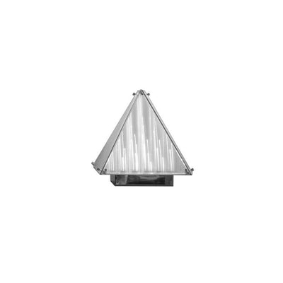 Modern Art Deco Pyramid Stainless Steel Glass LED Table Lamp For Bedroom