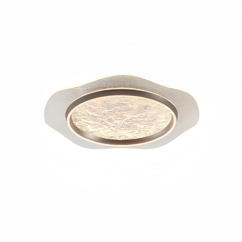 Modern Luxury Flower Round Metal Aluminum Acrylic LED Flush Mount Ceiling Light For Bedroom