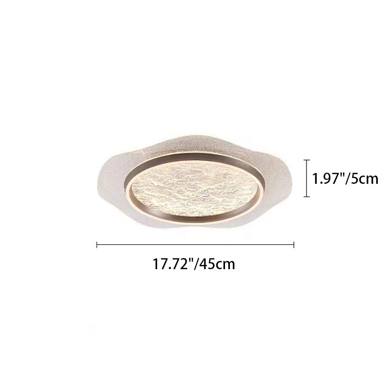 Modern Luxury Flower Round Metal Aluminum Acrylic LED Flush Mount Ceiling Light For Bedroom