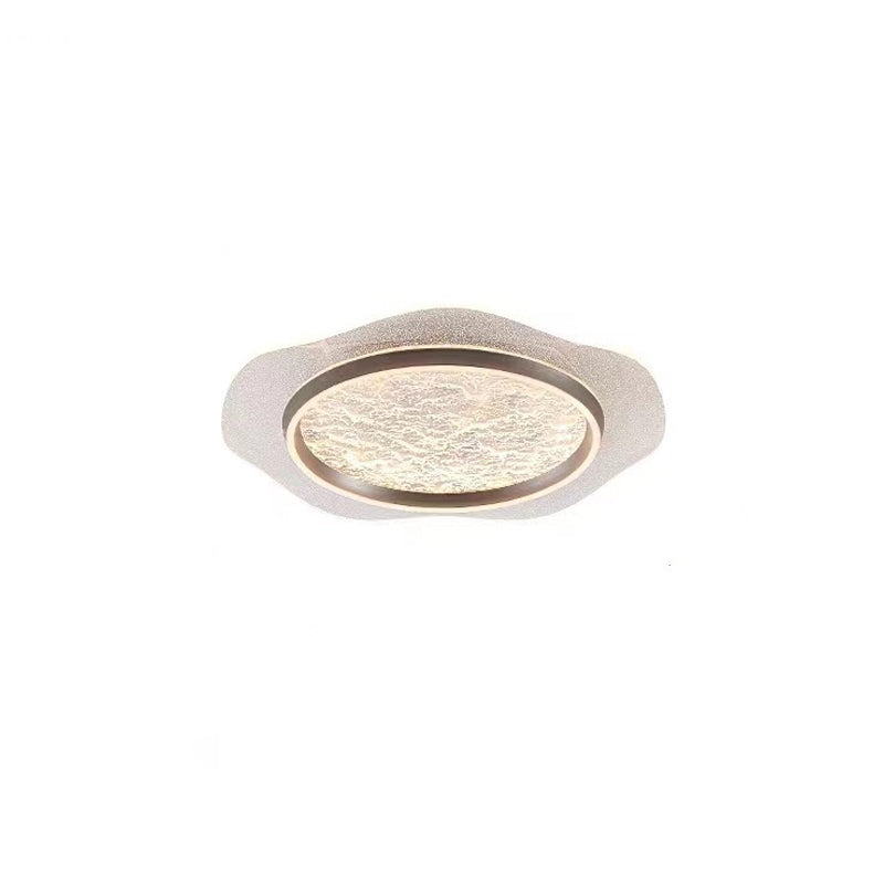 Modern Luxury Flower Round Metal Aluminum Acrylic LED Flush Mount Ceiling Light For Bedroom