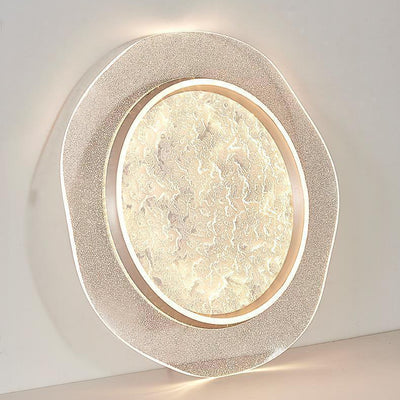 Modern Luxury Flower Round Metal Aluminum Acrylic LED Flush Mount Ceiling Light For Bedroom