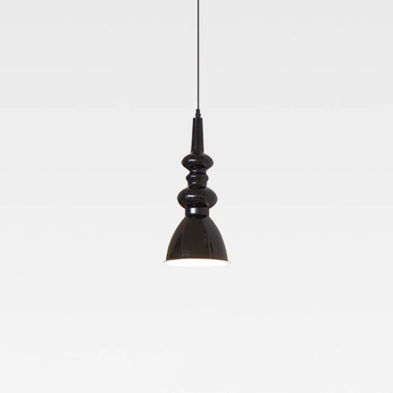 Traditional French Gourd Cone Iron 1-Light Pendant Light For Bedroom