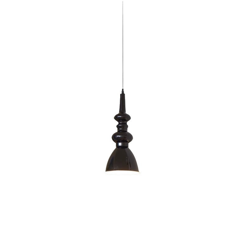 Traditional French Gourd Cone Iron 1-Light Pendant Light For Bedroom