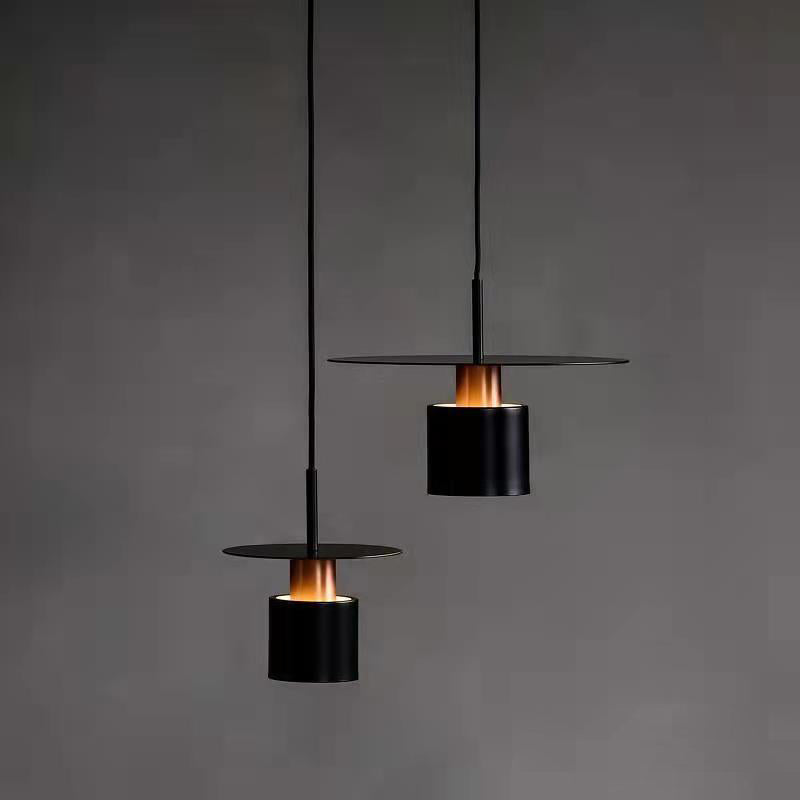 Modern Simplicity Flying Saucer Cylinder Iron 1-Light Pendant Light For Bedroom