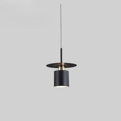 Modern Simplicity Flying Saucer Cylinder Iron 1-Light Pendant Light For Bedroom