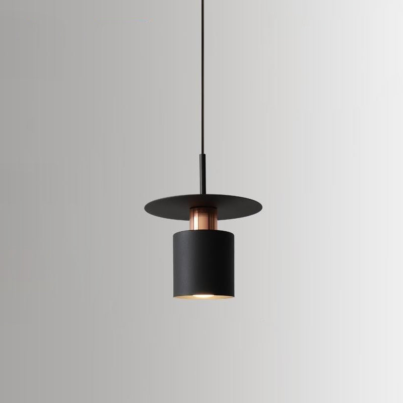 Modern Simplicity Flying Saucer Cylinder Iron 1-Light Pendant Light For Bedroom