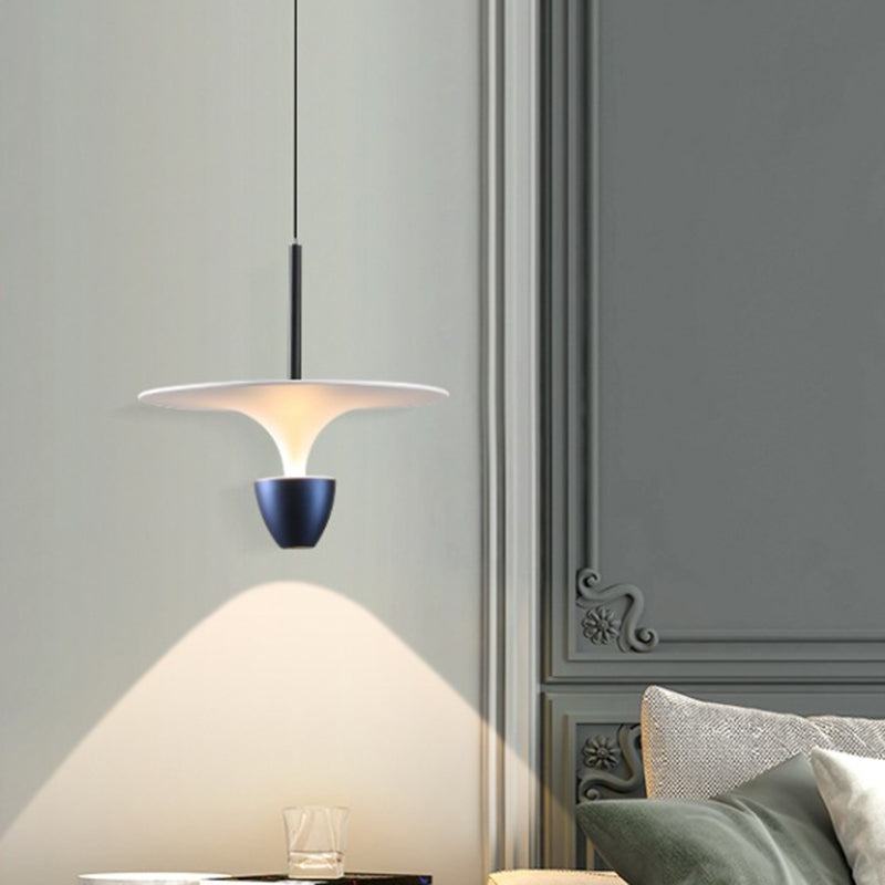 Contemporary Nordic Flying Saucer Aluminum LED Pendant Light For Bedroom