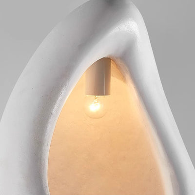 Contemporary Creative Half Nest Oval High Density Polystyrene 1-Light Pendant Light For Living Room