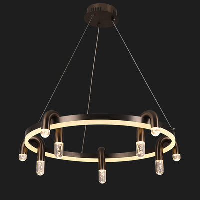 Modern Simplicity Circle Iron Aluminum LED Chandelier For Living Room