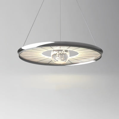 Modern Simplicity Round Iron Acrylic LED Chandelier For Bedroom