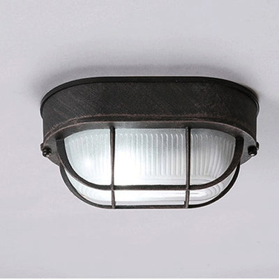 Contemporary Industrial Oval Aluminum Glass 1-Light Wall Sconce Lamp For Hallway