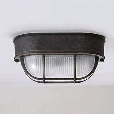 Contemporary Industrial Oval Aluminum Glass 1-Light Wall Sconce Lamp For Hallway