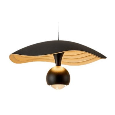 Contemporary Scandinavian Flying Saucer Aluminum Acrylic LED Pendant Light For Bedroom