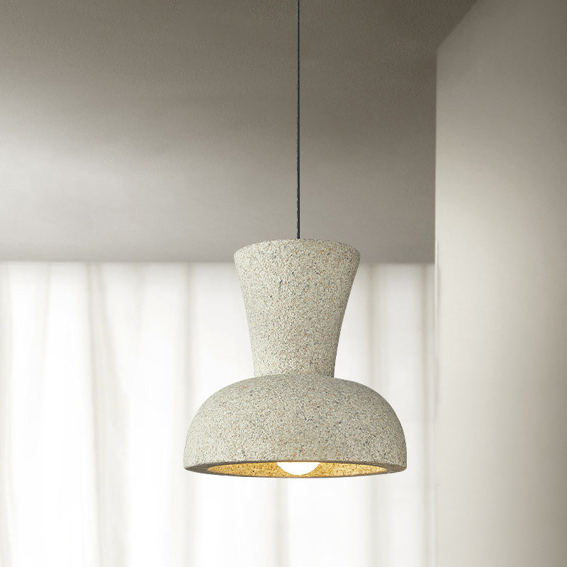 Traditional Japanese Dome Composite 1-Light Pendant Light For Bedroom