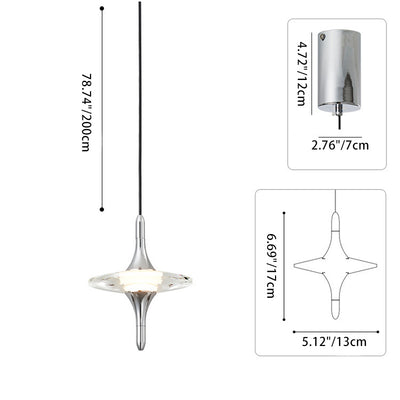 Modern Simplicity Cone Metal Crystal LED Pendant Light For Bedroom