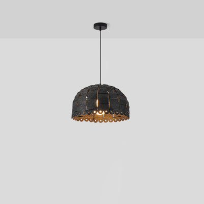 Contemporary Nordic Dome Iron Felt 1-Light Pendant Light For Living Room