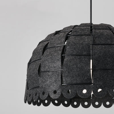 Contemporary Nordic Dome Iron Felt 1-Light Pendant Light For Living Room