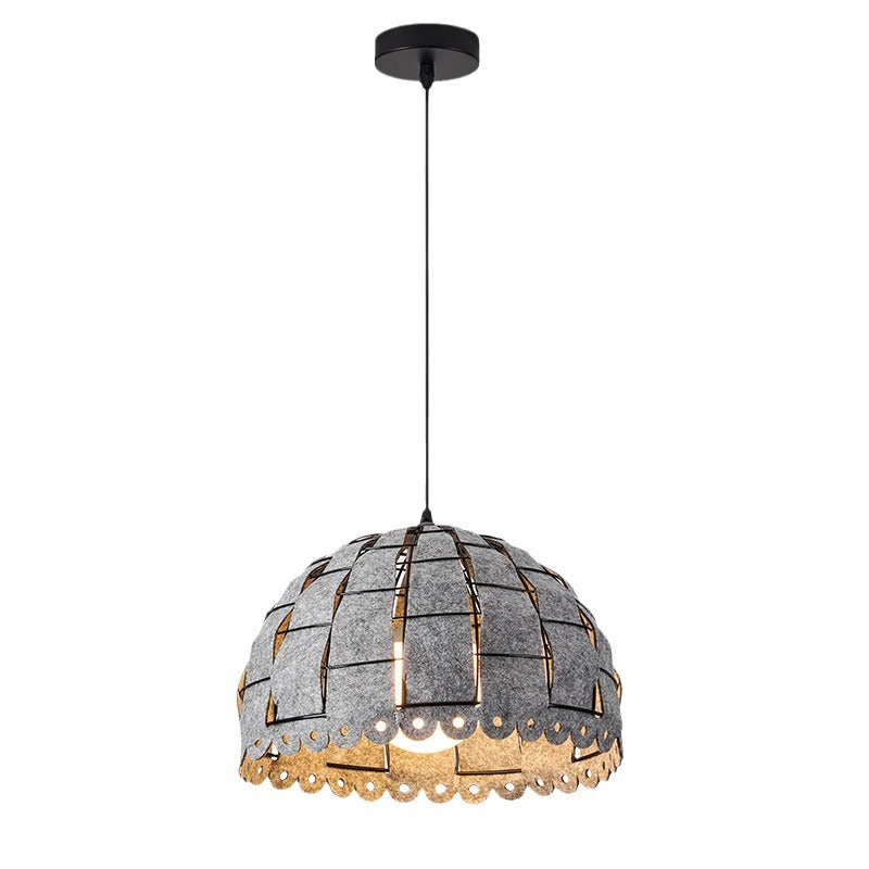 Contemporary Nordic Dome Iron Felt 1-Light Pendant Light For Living Room