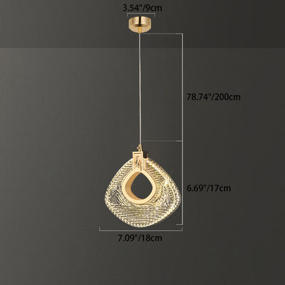 Modern Luxury Diamond Aluminum Metal Acrylic LED Pendant Light For Bedroom