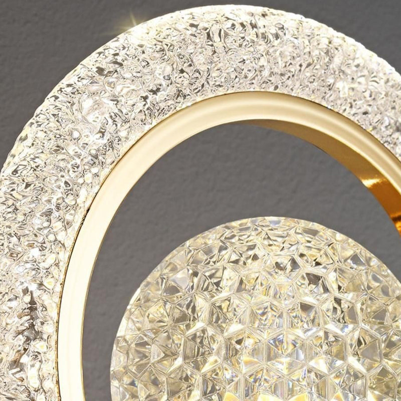 Modern Luxury Circle Metal Acrylic LED Wall Sconce Lamp For Bedroom