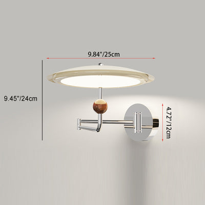 Modern Simplicity Flying Saucer Metal Acrylic LED Wall Sconce Lamp For Bedroom