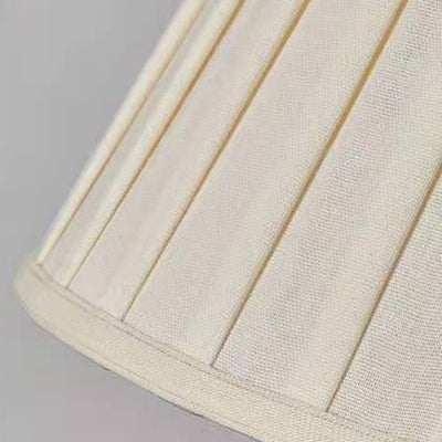 Traditional Chinese Frustum Cone Ceramic Fabric 1-Light Table Lamp For Bedroom