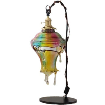 Contemporary Creative Water Drop Resin Copper Metal 1-Light Table Lamp For Bedroom