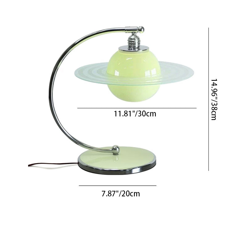 Contemporary Creative Globe Metal Glass 1-Light Table Lamp For Bedroom