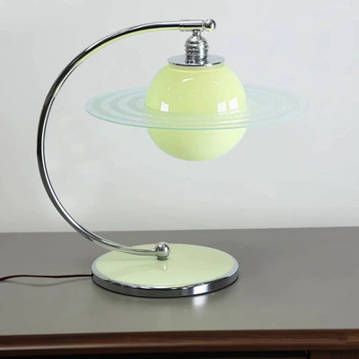 Contemporary Creative Globe Metal Glass 1-Light Table Lamp For Bedroom