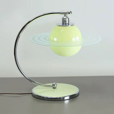 Contemporary Creative Globe Metal Glass 1-Light Table Lamp For Bedroom