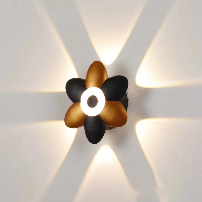 Contemporary Creative Waterproof Flower Aluminum LED Wall Sconce Lamp For Outdoor Patio