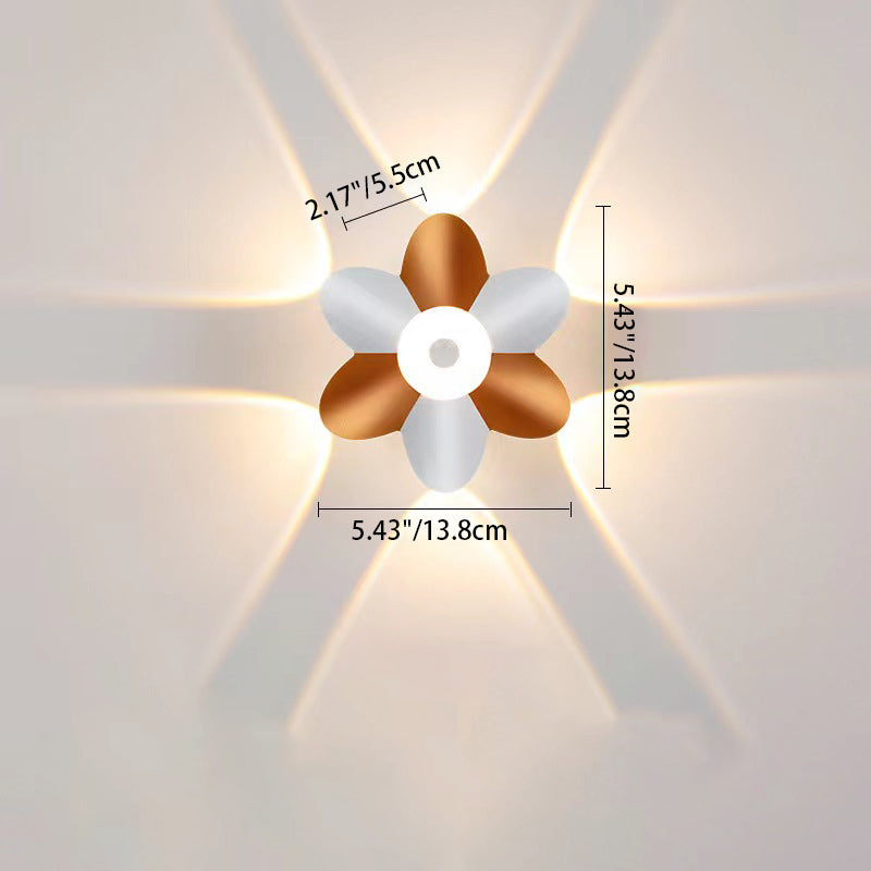 Contemporary Creative Waterproof Flower Aluminum LED Wall Sconce Lamp For Outdoor Patio