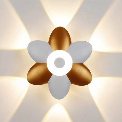 Contemporary Creative Waterproof Flower Aluminum LED Wall Sconce Lamp For Outdoor Patio