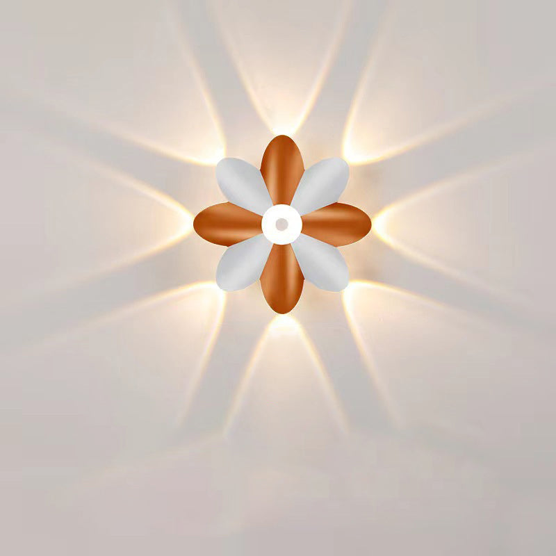 Contemporary Creative Waterproof Flower Aluminum LED Wall Sconce Lamp For Outdoor Patio