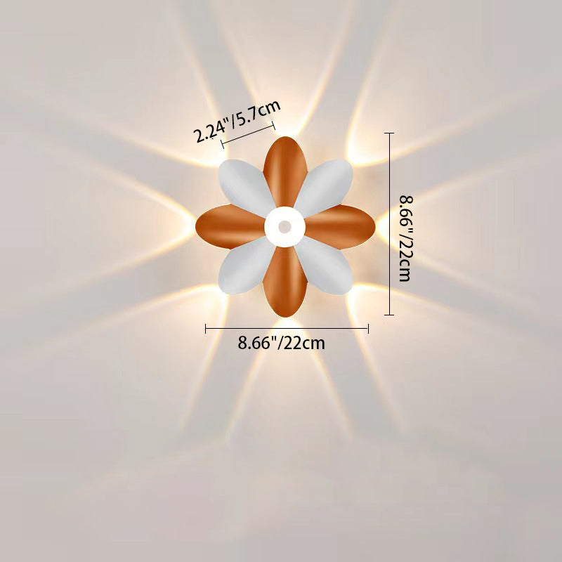 Contemporary Creative Waterproof Flower Aluminum LED Wall Sconce Lamp For Outdoor Patio