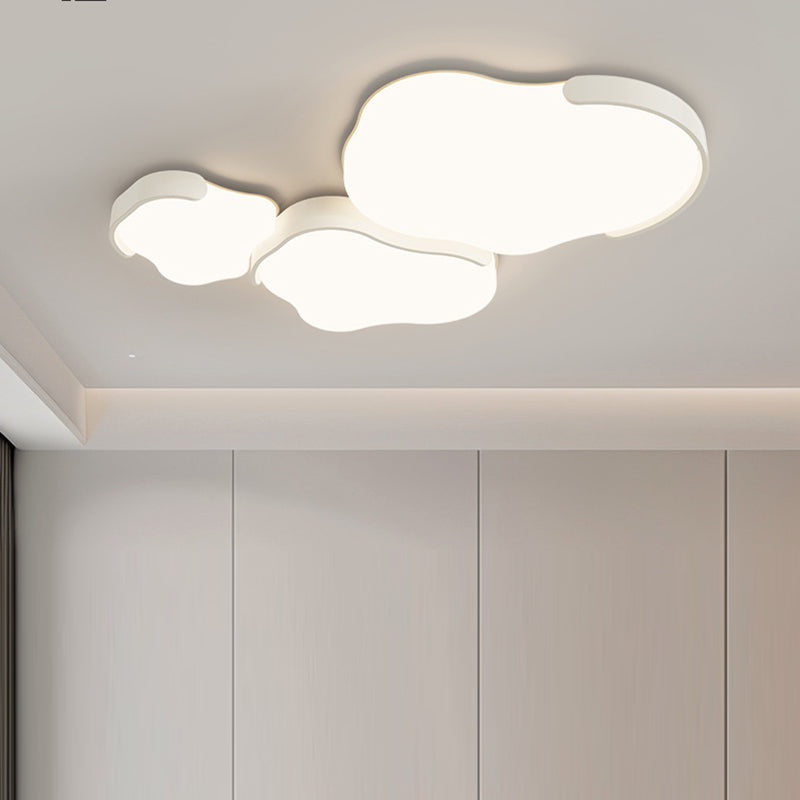 Modern Simplicity Cloud Cluster Iron Acrylic LED Flush Mount Ceiling Light For Bedroom