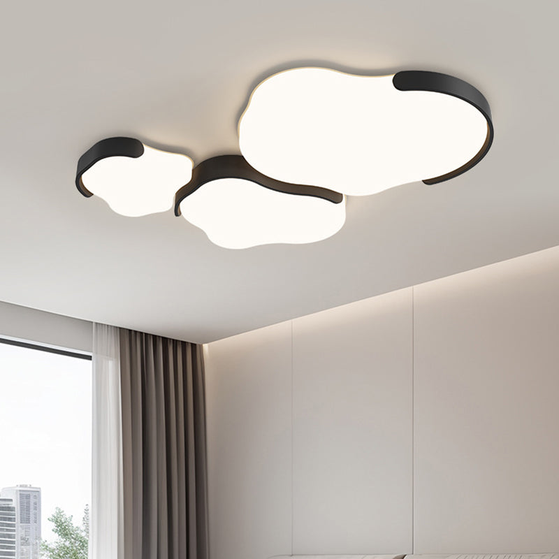 Modern Simplicity Cloud Cluster Iron Acrylic LED Flush Mount Ceiling Light For Bedroom