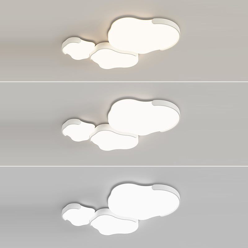 Modern Simplicity Cloud Cluster Iron Acrylic LED Flush Mount Ceiling Light For Bedroom