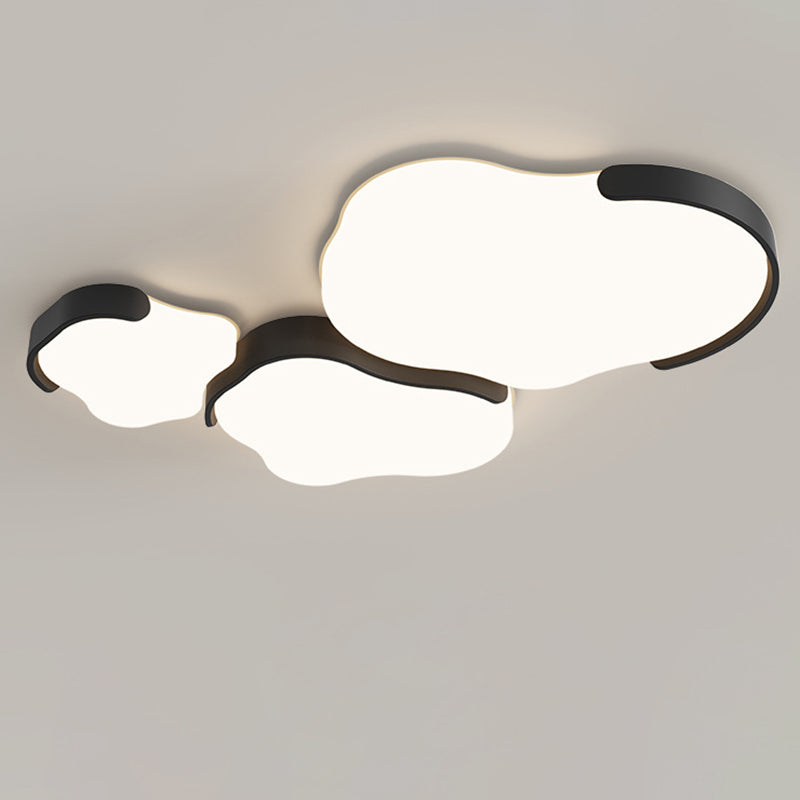 Modern Simplicity Cloud Cluster Iron Acrylic LED Flush Mount Ceiling Light For Bedroom