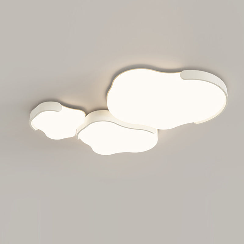 Modern Simplicity Cloud Cluster Iron Acrylic LED Flush Mount Ceiling Light For Bedroom