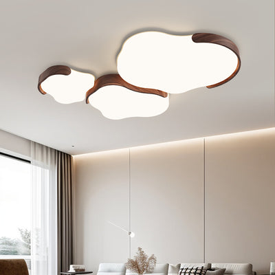 Modern Simplicity Cloud Cluster Iron Acrylic LED Flush Mount Ceiling Light For Bedroom