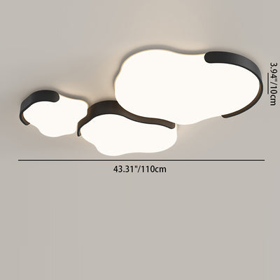 Modern Simplicity Cloud Cluster Iron Acrylic LED Flush Mount Ceiling Light For Bedroom