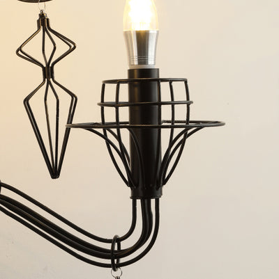 Traditional French Line Carbon Steel 1/2 Light Wall Sconce Lamp For Bedroom